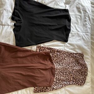 Stylish Women's Unitard/Romper Set - Black, Brown, Leopard Print